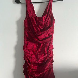 Express Design Studio Ruched Mini Cocktail Dress XS/2 Red